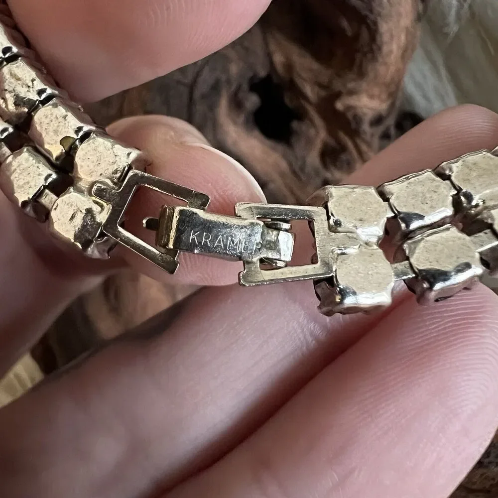 Vintage Kramer Signed Tennis Bracelet 7